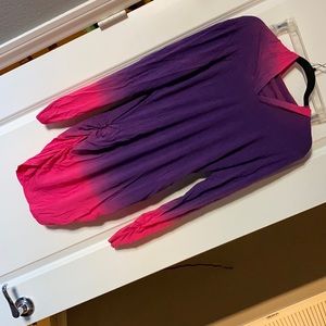 Bright pink purple tunic hoodie top or dress